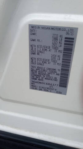 2015 Nissan Pathfinder SV