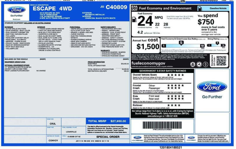2018 Ford Escape SE