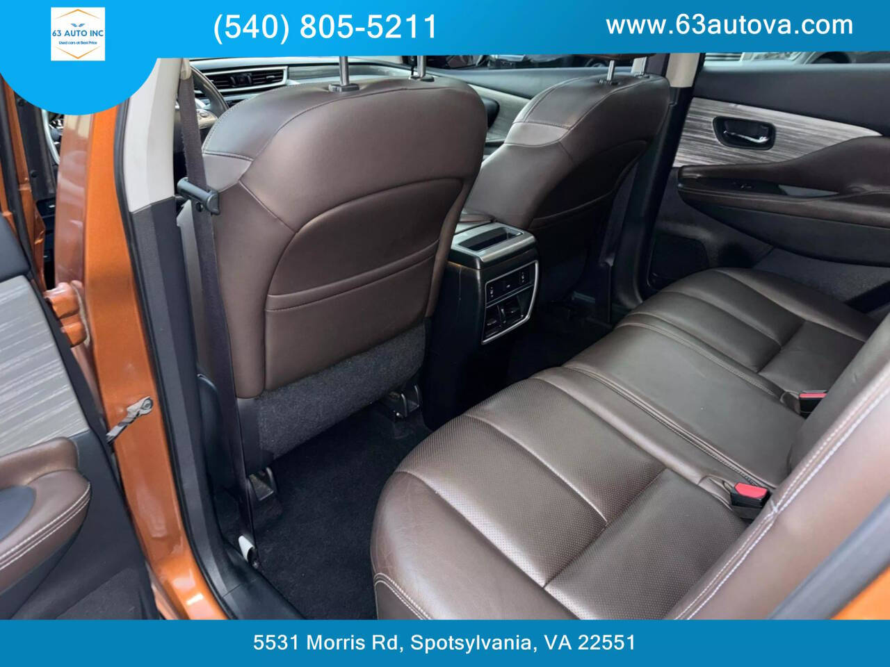 2015 Nissan Murano for sale at 63 Auto Inc in Spotsylvania, VA