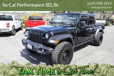 2020 Jeep Gladiator for sale at So Cal Performance SD, llc in San Diego CA
