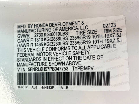 2023 Honda Odyssey Elite