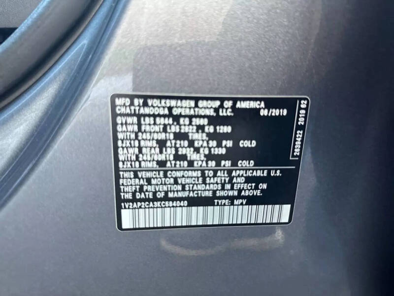 2019 Volkswagen Atlas S