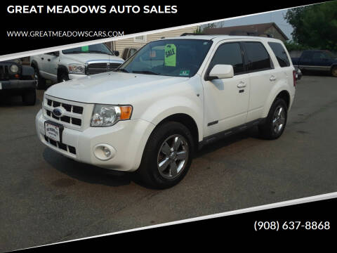 2008 Ford Escape for sale at GREAT MEADOWS AUTO SALES in Great Meadows NJ
