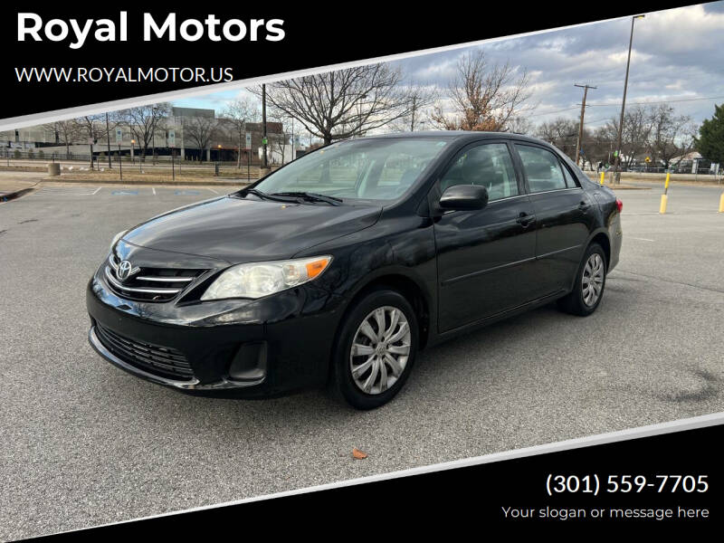 2013 Toyota Corolla for sale at Royal Motors in Hyattsville MD