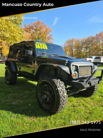 2013 Jeep Wrangler Unlimited for sale at Mancuso Country Auto in Batavia NY