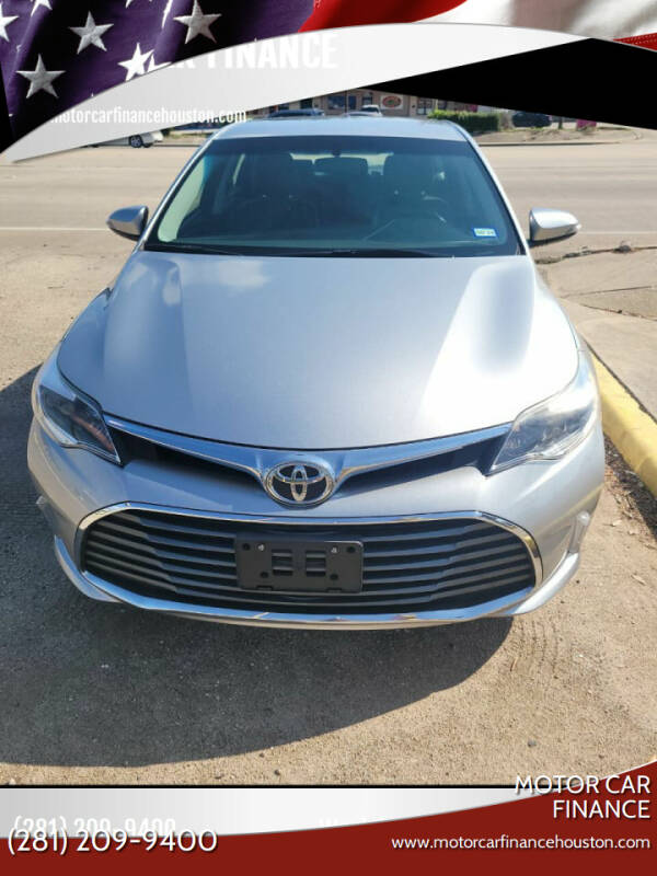 2016 Toyota Avalon for sale at MOTOR CAR FINANCE in Houston TX