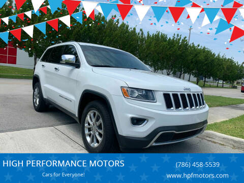 2015 Jeep Grand Cherokee for sale at HIGH PERFORMANCE MOTORS in Hollywood FL