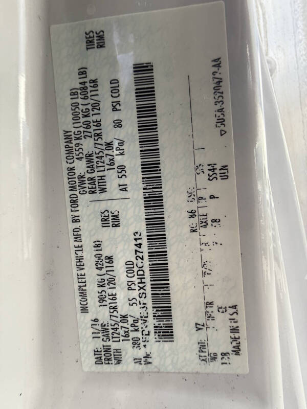 2017 Ford E-Series E-350 SD