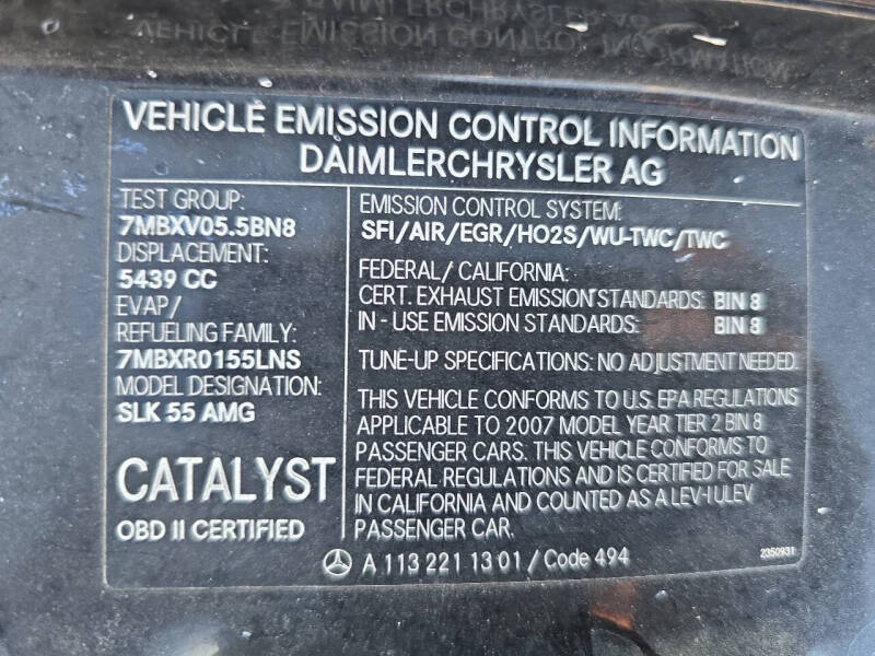 2007 Mercedes-Benz SLK SLK 55 AMG