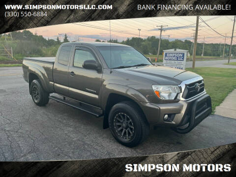 2013 Toyota Tacoma for sale at SIMPSON MOTORS in Youngstown OH