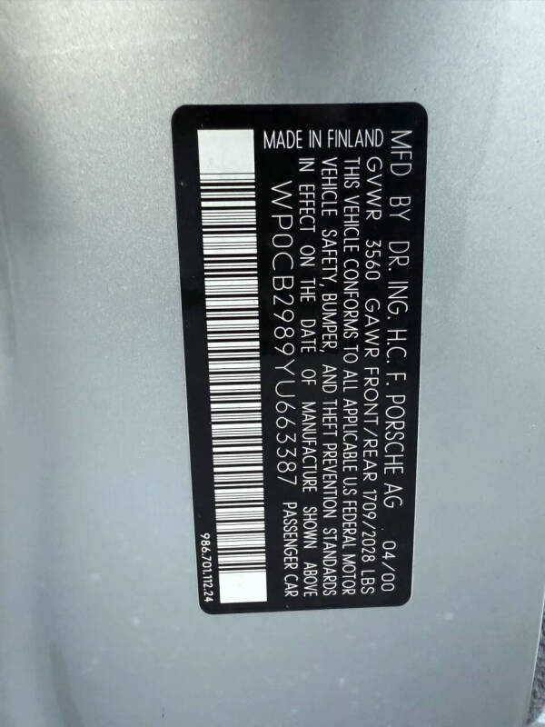 2000 Porsche Boxster S