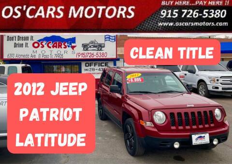 2012 Jeep Patriot for sale at Os'Cars Motors in El Paso TX