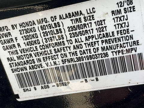 2009 Honda Odyssey Touring