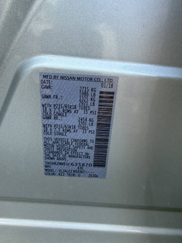 2018 Nissan Pathfinder SL