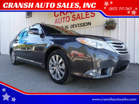 2012 Toyota Avalon for sale at CRANSH AUTO SALES, INC in Arlington TX