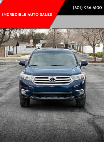 2013 Toyota Highlander for sale at INCREDIBLE AUTO SALES in Bountiful UT