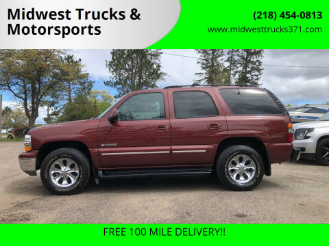 2000 Chevrolet Tahoe for sale at Midwest Trucks & Motorsports in Merrifield MN