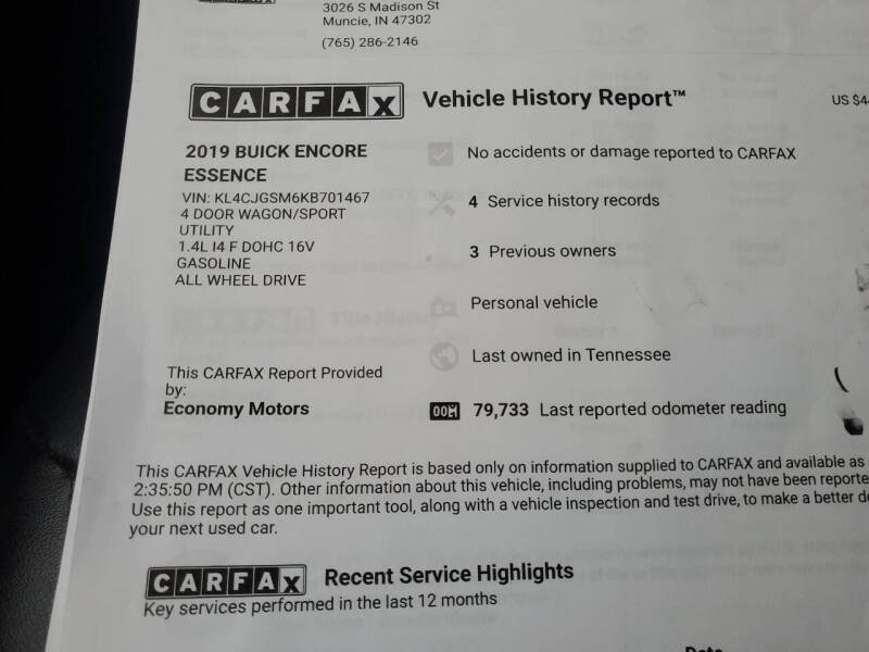 2019 Buick Encore Essence