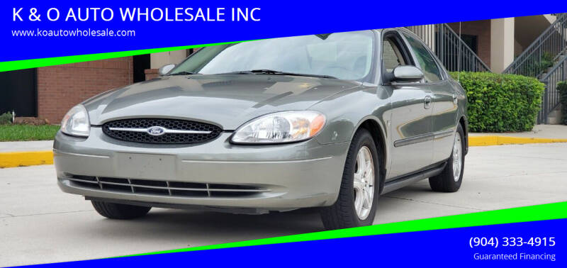 2001 Ford Taurus for sale at K & O AUTO WHOLESALE INC in Jacksonville FL