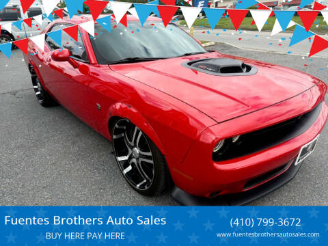 2016 Dodge Challenger for sale at Fuentes Brothers Auto Sales - Jessup in Jessup MD