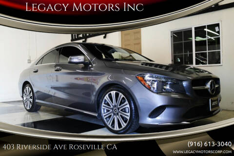 2018 Mercedes-Benz CLA for sale at Legacy Motors Inc in Roseville CA