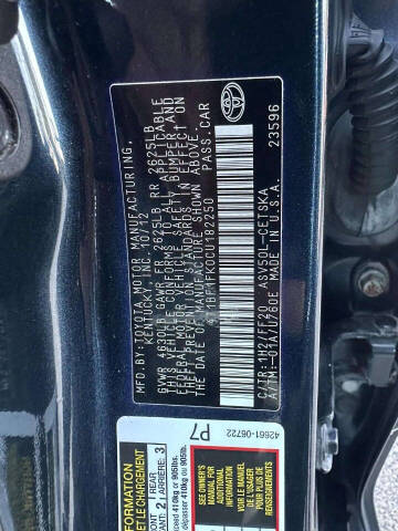 2012 Toyota Camry SE