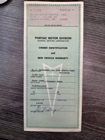 1968 Pontiac Firebird