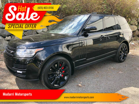 2013 Land Rover Range Rover for sale at Mudarri Motorsports in Kirkland WA