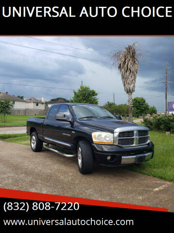 2006 Dodge Ram Pickup 1500 for sale at UNIVERSAL AUTO CHOICE in Houston TX