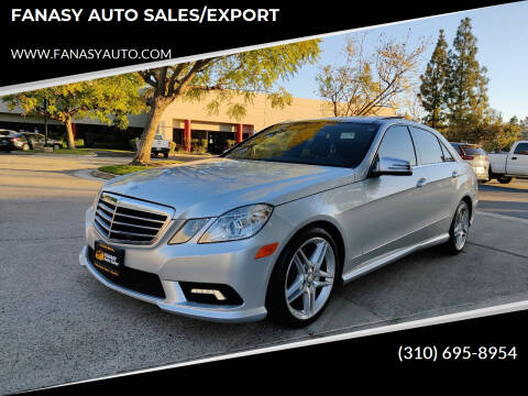 2011 Mercedes-Benz E-Class for sale at FANASY AUTO SALES/EXPORT in Yorba Linda CA