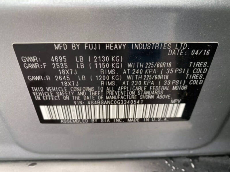 2016 Subaru Outback 2.5i Limited