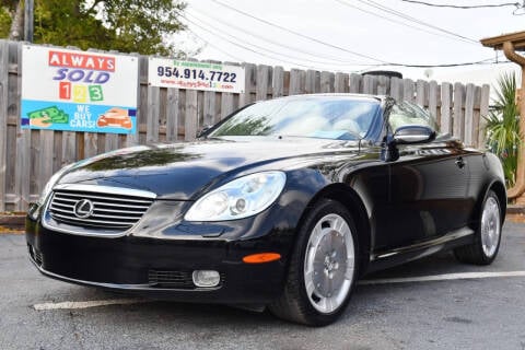 2002 Lexus SC 430 for sale at ALWAYSSOLD123 INC in Fort Lauderdale FL