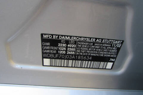 2003 Mercedes-Benz E-Class E 500