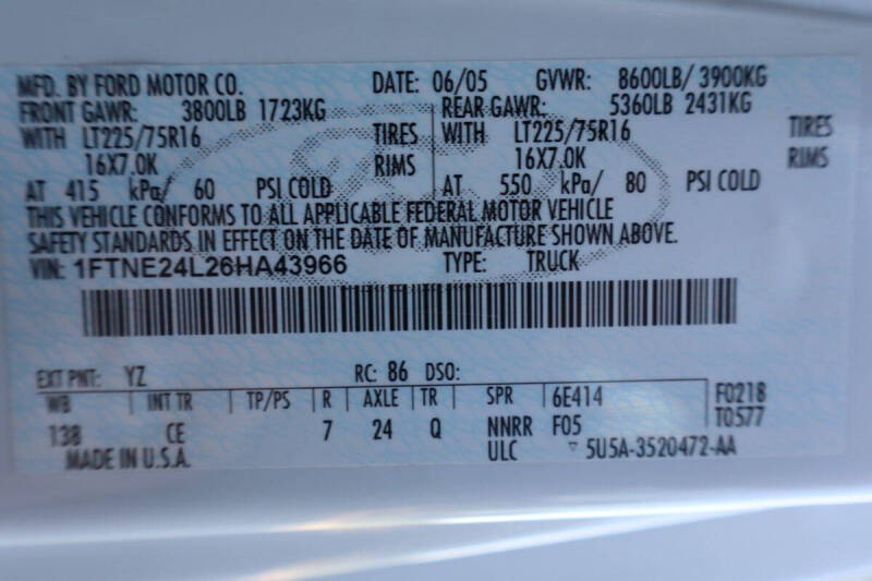 2006 Ford E-Series E-250