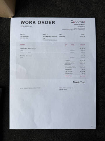 2014 Bentley Continental GT V8