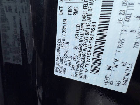 2015 Ford F-150 Lariat