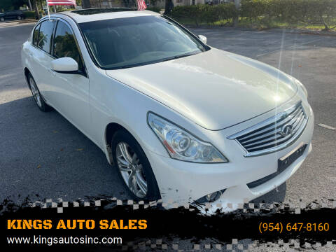 2011 Infiniti G37 Sedan for sale at KINGS AUTO SALES in Hollywood FL