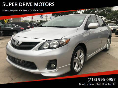 2013 Toyota Corolla for sale at SUPER DRIVE MOTORS in Houston TX