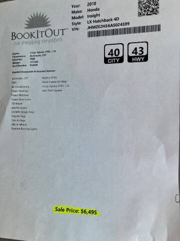 2010 Honda Insight LX