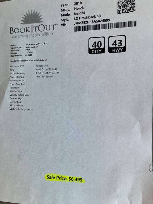 2010 Honda Insight LX