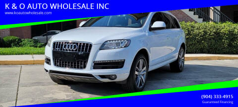 2013 Audi Q7 for sale at K & O AUTO WHOLESALE INC in Jacksonville FL
