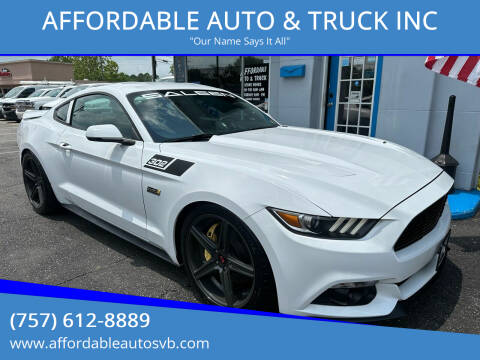 2016 Ford Mustang for sale at AFFORDABLE AUTO & TRUCK INC in Virginia Beach VA