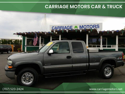 2002 Chevrolet Silverado 2500 for sale at Carriage Motors Car & Truck in Santa Rosa CA