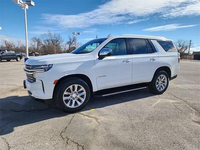 Used 2023 Chevrolet Tahoe Premier with VIN 1GNSCSKD2PR344602 for sale in Claremore, OK