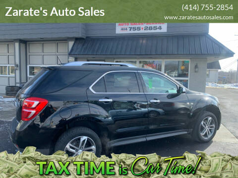 2016 Chevrolet Equinox for sale at Zarate's Auto Sales in Big Bend WI