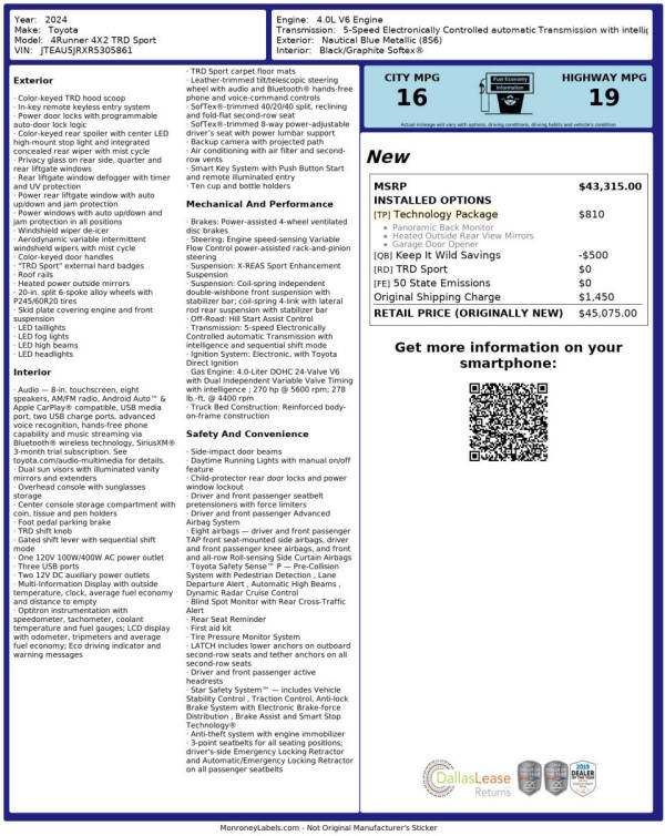 2024 Toyota 4Runner TRD Sport