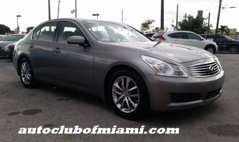 2008 Infiniti G35 for sale at AUTO CLUB OF MIAMI, INC in Miami FL