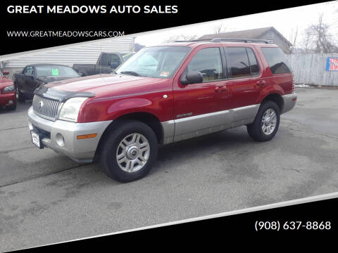 2002 Mercury Mountaineer for sale at GREAT MEADOWS AUTO SALES in Great Meadows NJ