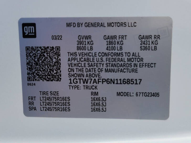 2022 GMC Savana 2500