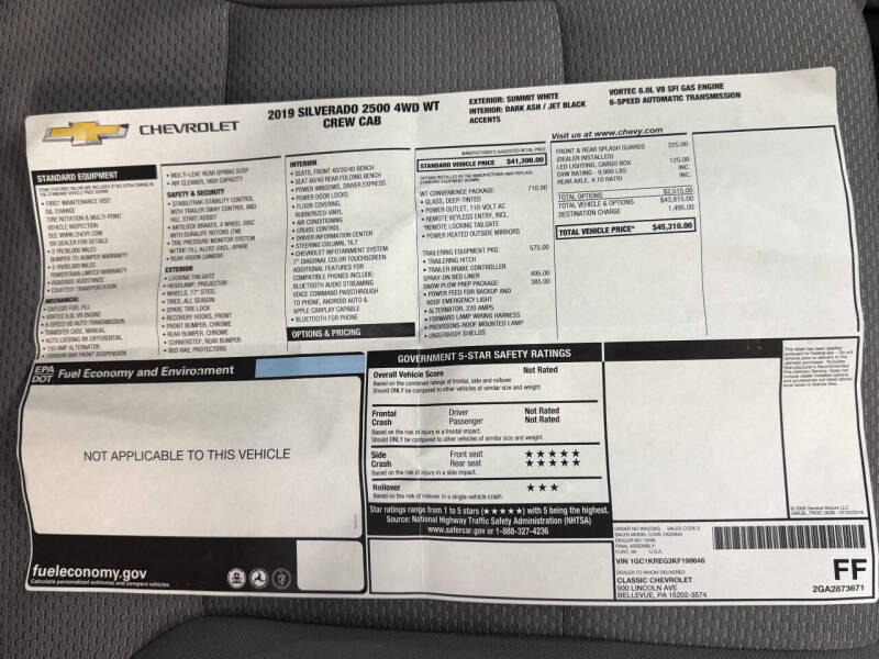 2019 Chevrolet Silverado 2500HD Work Truck